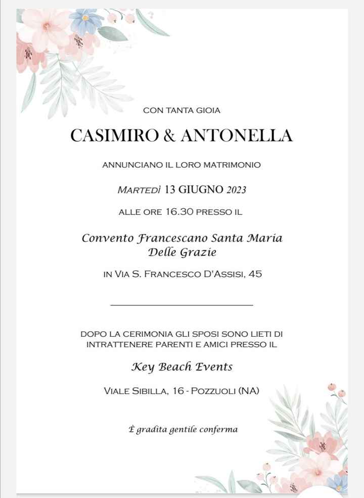 Partecipazioni per il mio matrimonio - 1