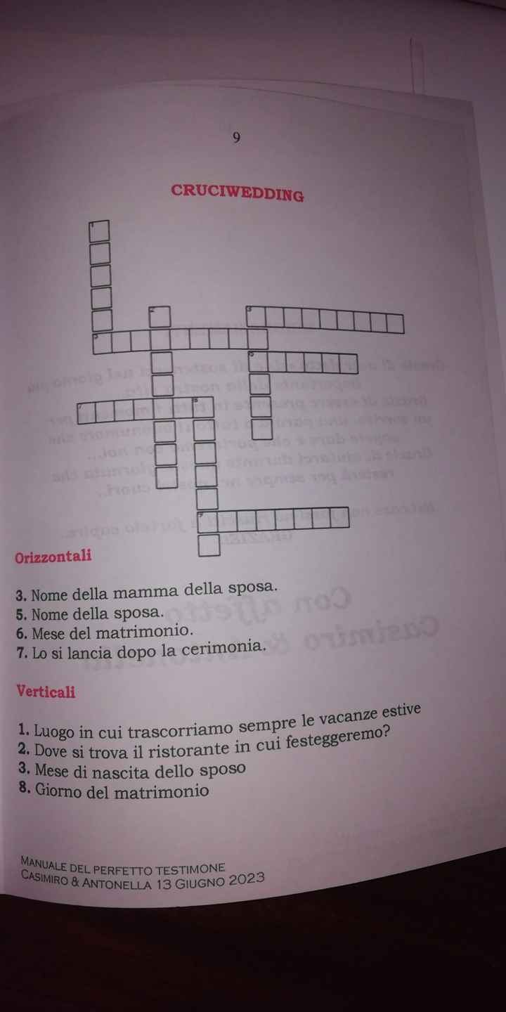 Idee per come chiedere ai testimoni - 1