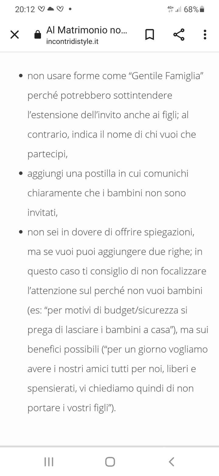 Domanda indirizzata a chi farà o ha fatto un matrimonio solo per adulti - 1