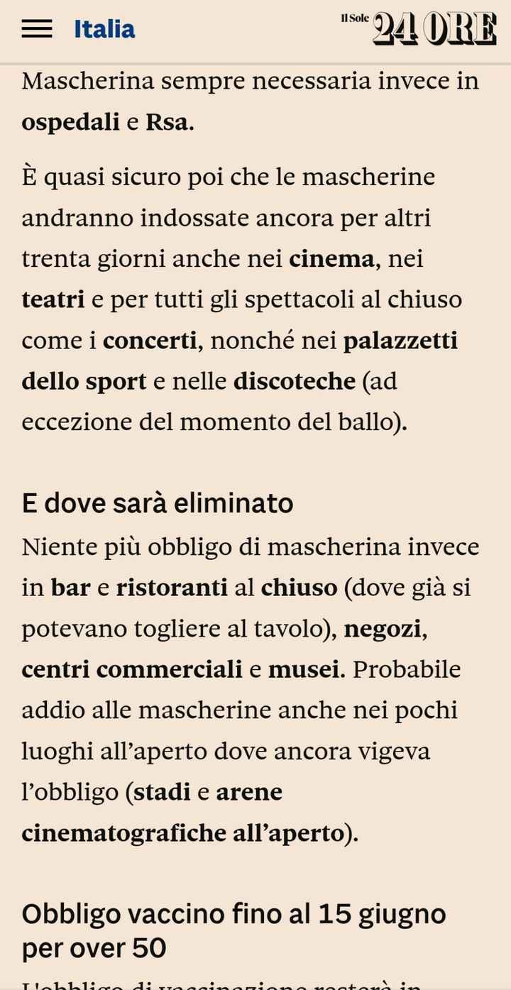 Mascherina durante le cerimonie - 1