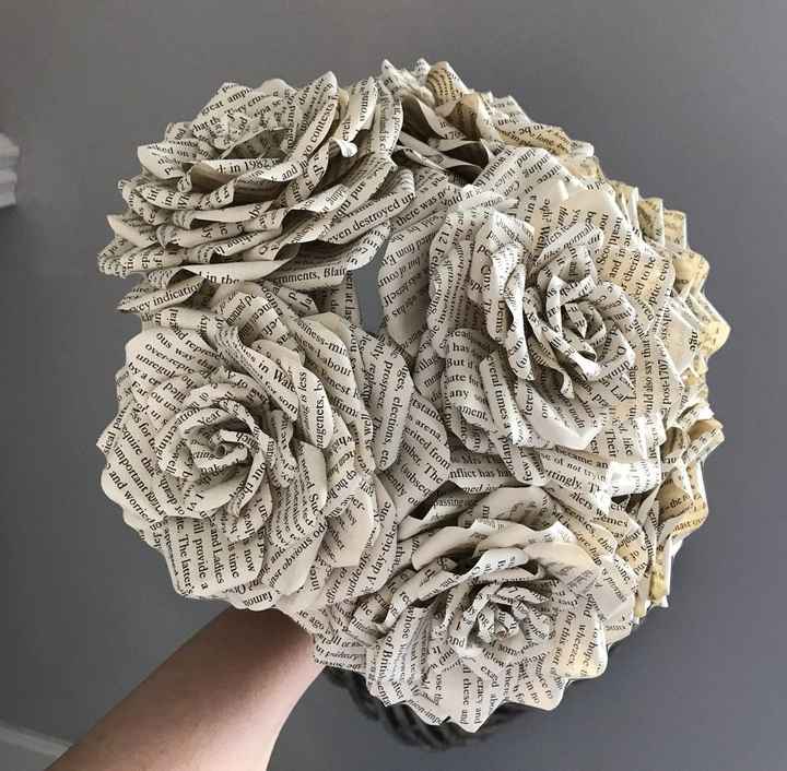 Bouquet fiori di carta di libro - 3