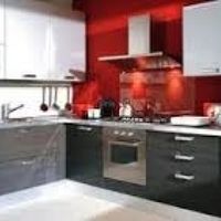 Cucina rosso-bianco-tortora