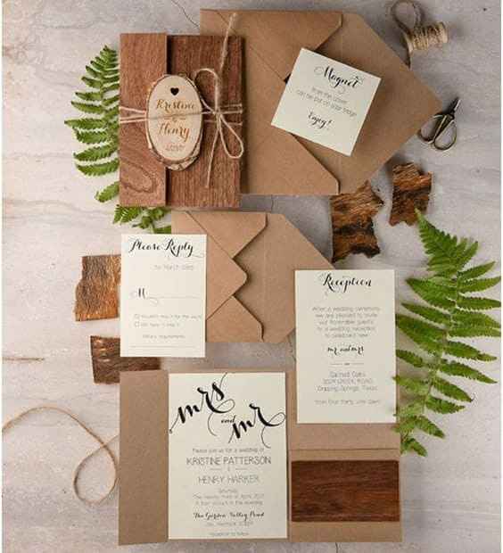 Partecipazioni con carta legno - 1