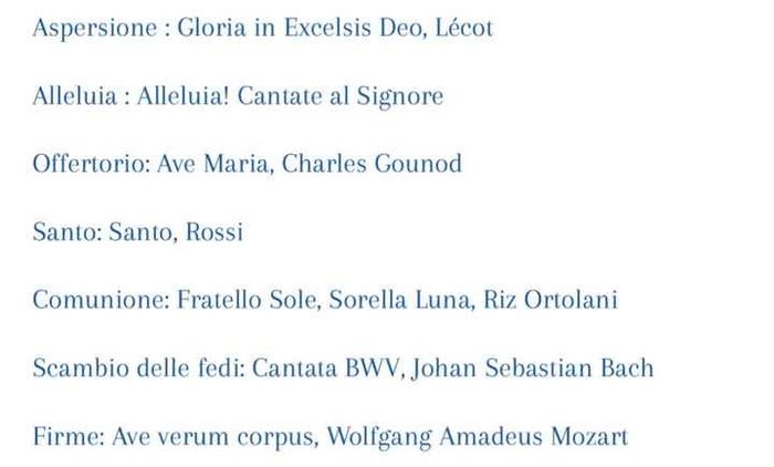 Help ! Brani liturgici per il matrimonio??? 1