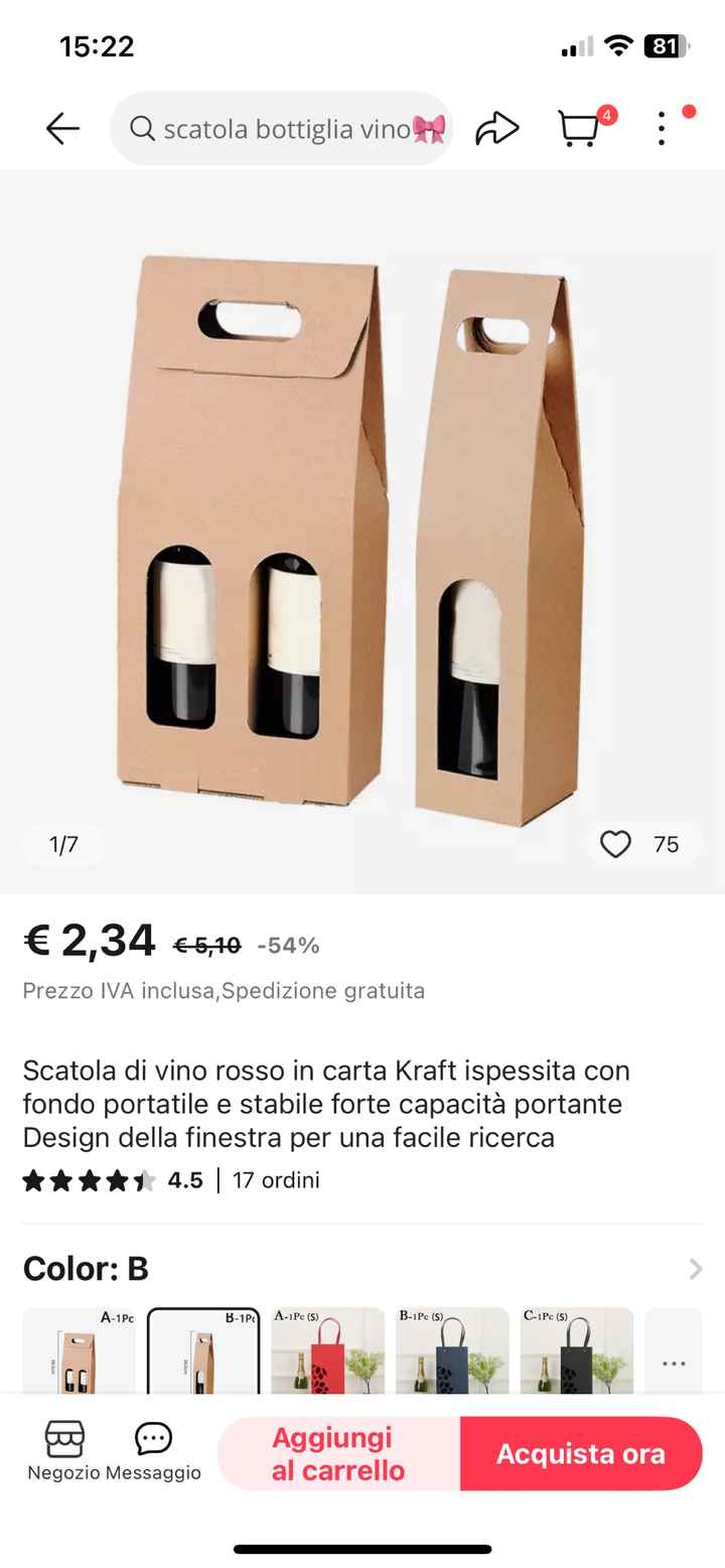 sos Scatole bottiglie per bomboniere - 2