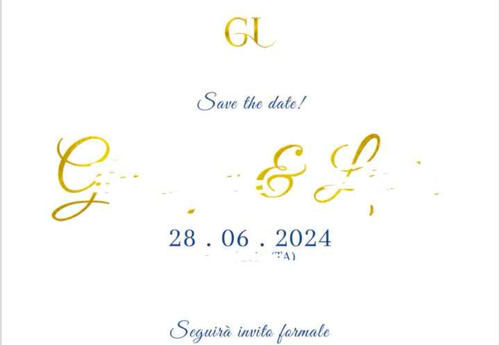 Testo accompagnamento Save the Date - 1