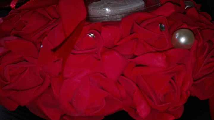 Cuscinetto porta fedi uguae al bouquet - 2