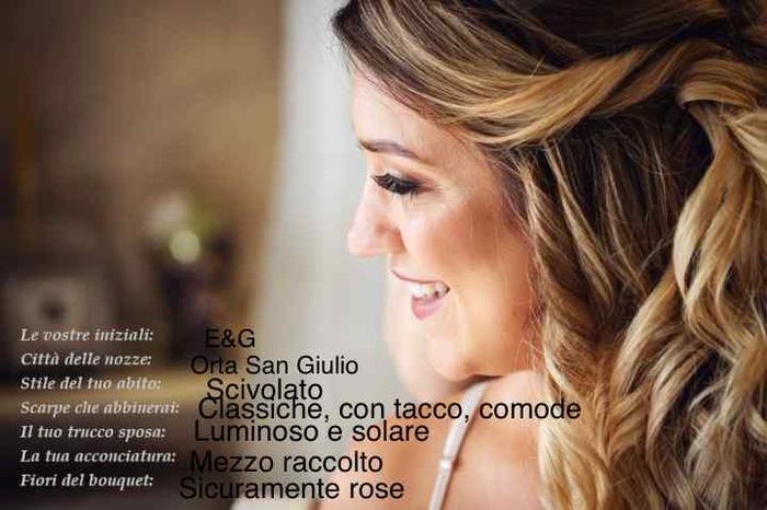 Condividi il tuo identikit sposa 1