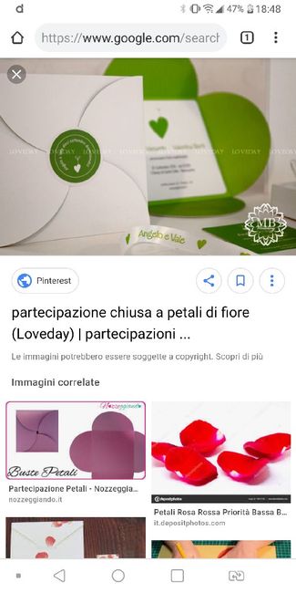 Carta per partecipazioni  petali fai da te 3