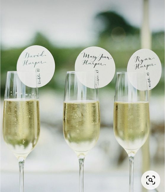 Idee escort card/tableau 2