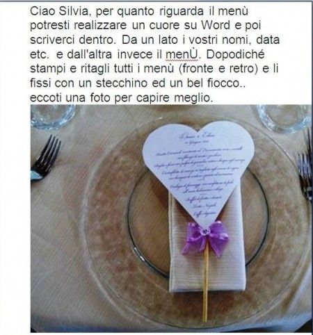 menu fai da te