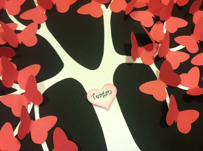 guestbook tema farfalle