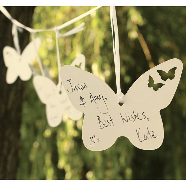 guestbook tema farfalle