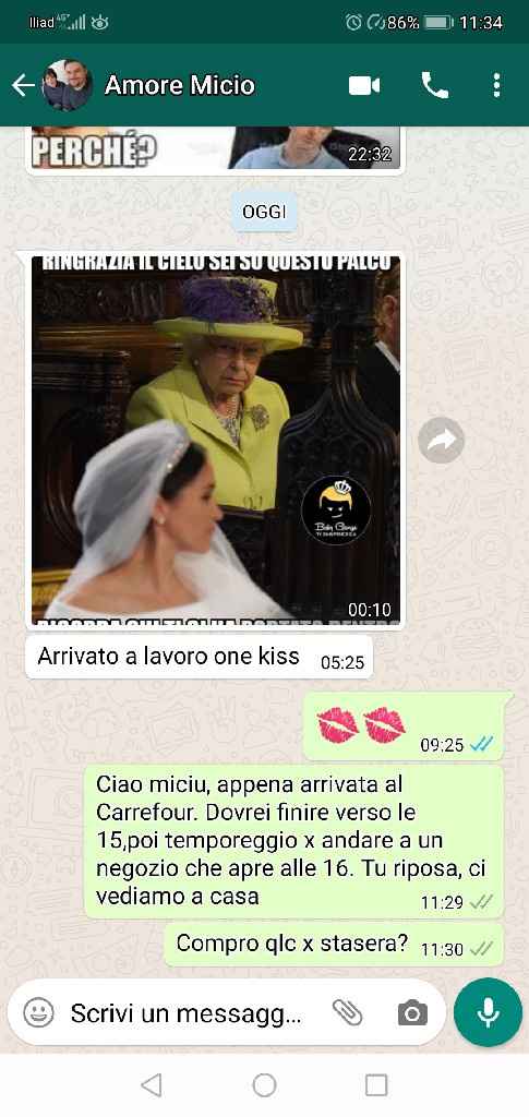 Condividi lo screenshot dell'ultimo messaggio che vi siete inviati - 1