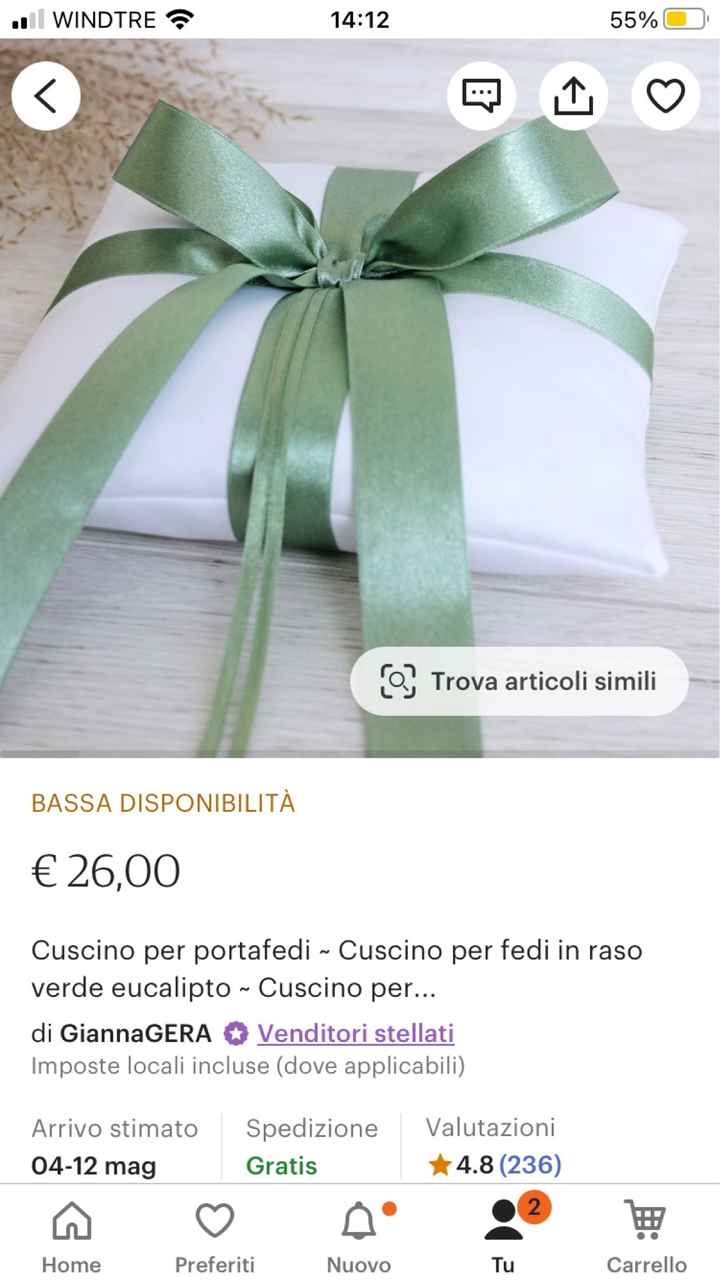 Cuscino porta fedi - 1