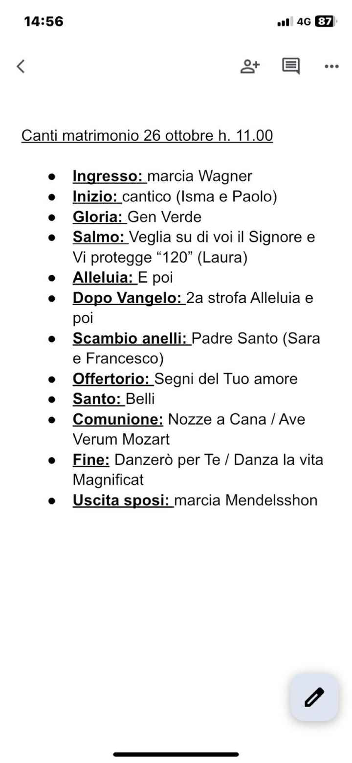 help ! Canzoni matrimonio rito religioso - 1