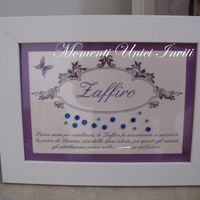 segnatavolo tema pietre preziose