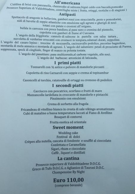 Il nostro menù - 2