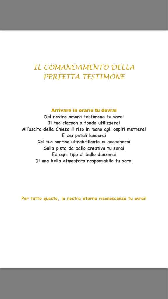Manuale perfetta testimone!! - 2
