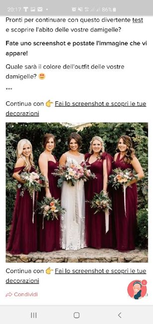 Fai lo screenshot e scopri il vestito delle tue damigelle - 1