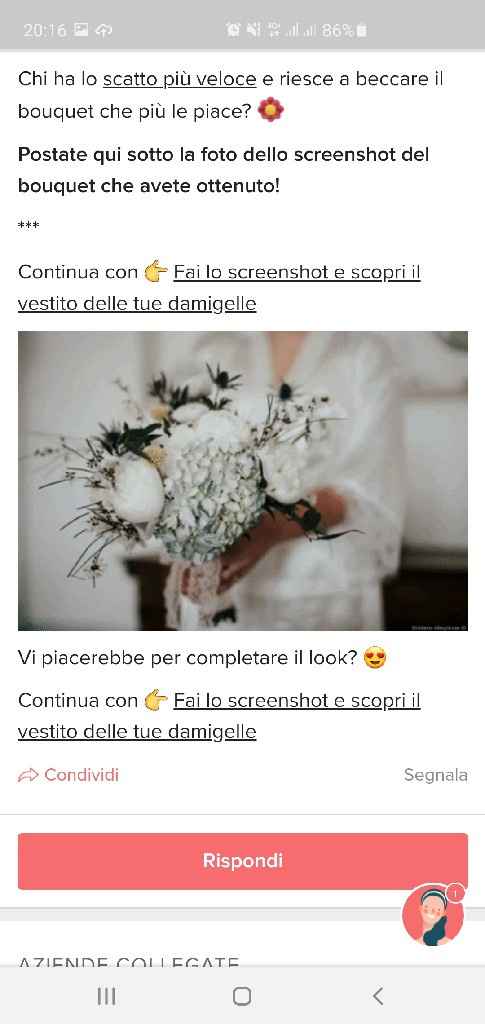 Fai lo screenshot e scopri il tuo bouquet - 1