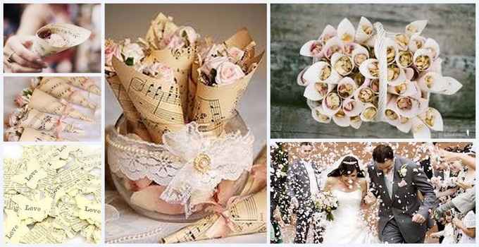 conetti per riso in carta musica