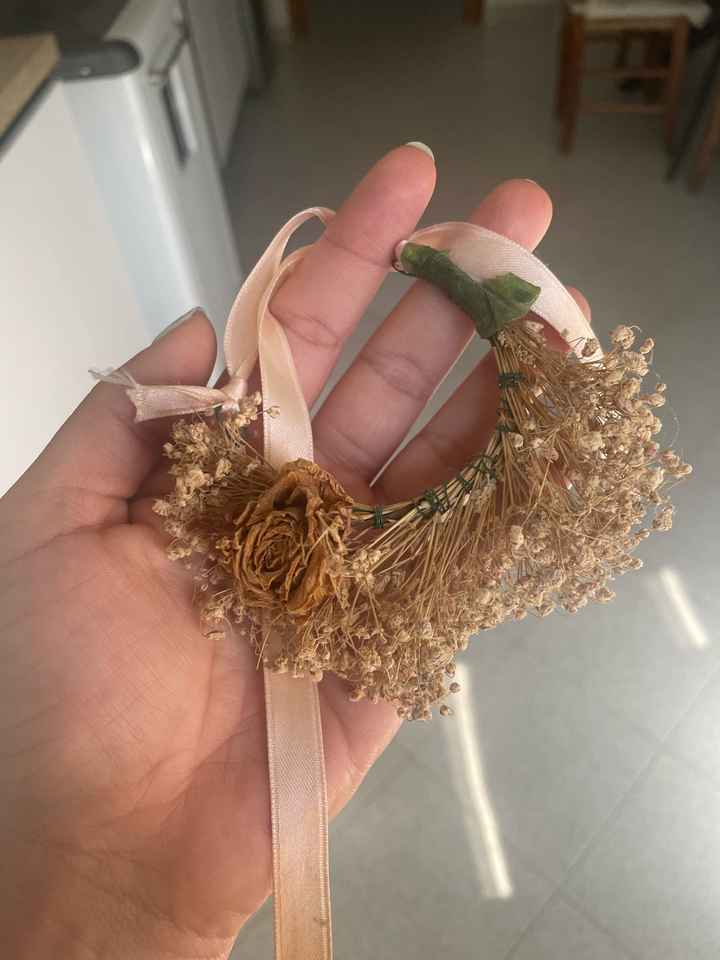 Corsage fiori secchi/stabilizzati - 1