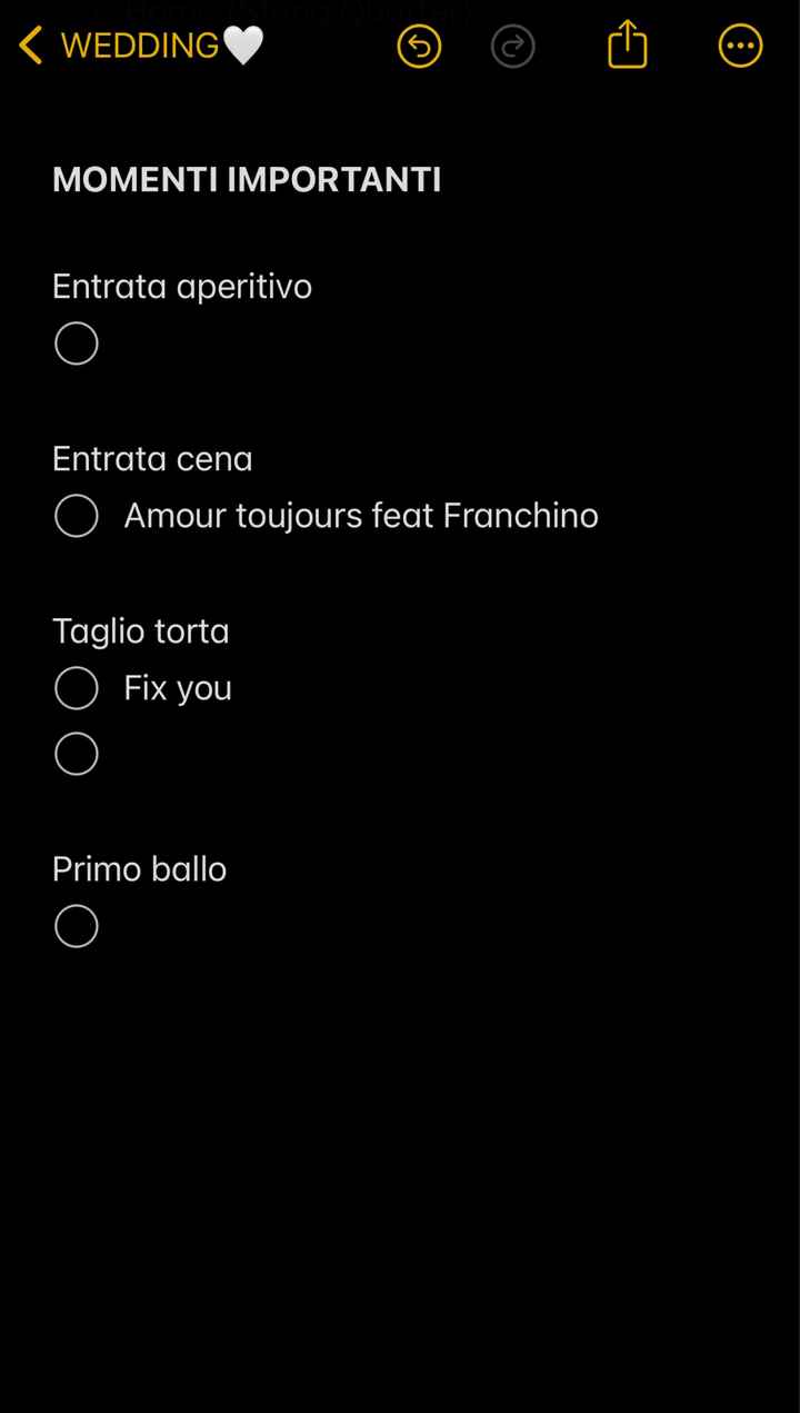 Canzoni momenti giorno matrimonio - 2