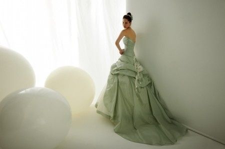 Abito sposa verde