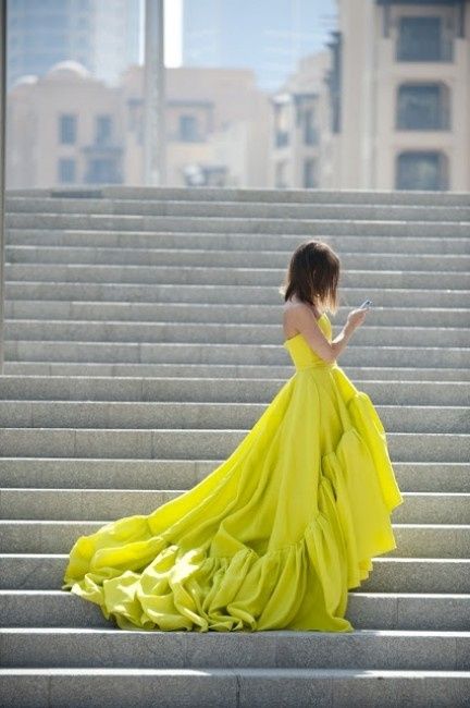 Vestito sposa giallo