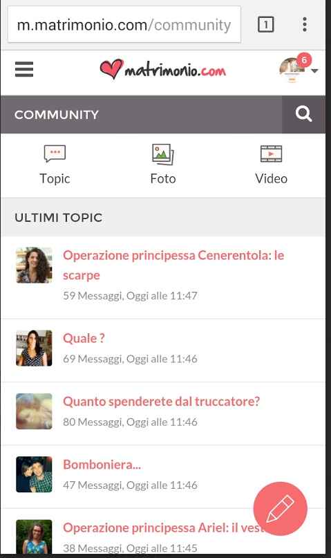 nuova app matrimonio.com