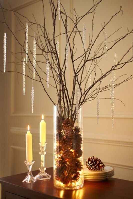 Centrotavola matrimonio in inverno