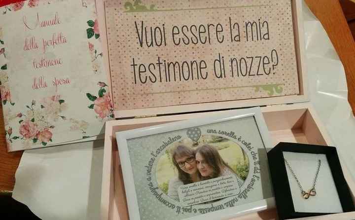 Vuoi essere la mia testimone di nozze?