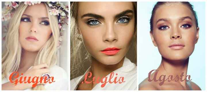 trucco sposa in base al mese