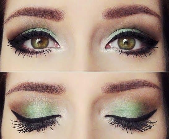 3. Trucco sposa verde e bronzo