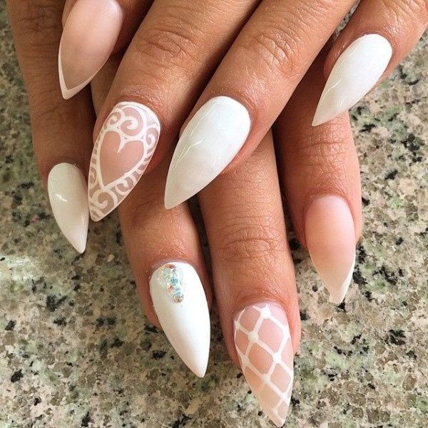 Unghie sposa a punta