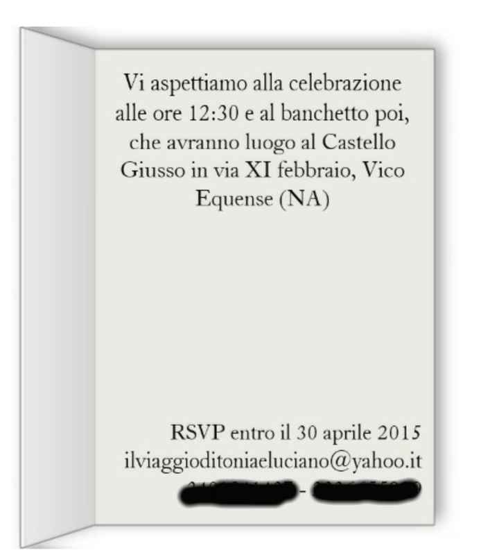 Interno seconda pagina invito