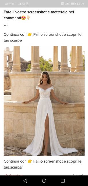 Fai lo screenshot e scopri il tuo abito da sposa - 1