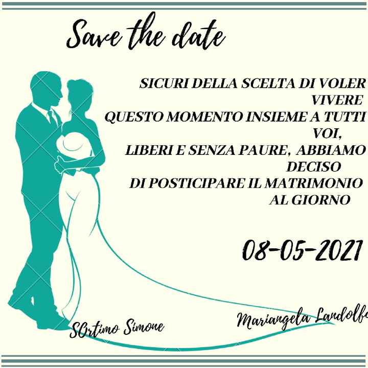 Cosa scrivere nel "save the new data" per rinvio matrimonio? - 1