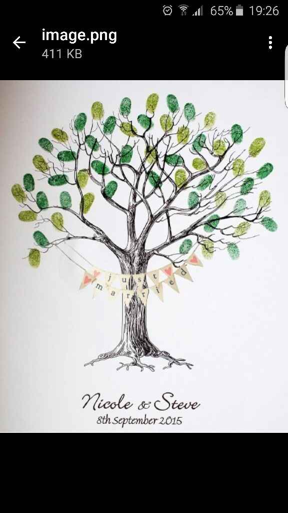 Fingerprint tree guestbook - 2