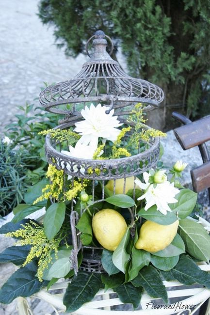 Allestimenti floreali con frutta e verdura - 8