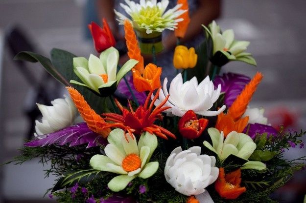 Allestimenti floreali con frutta e verdura - 12