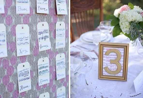 Decorazioni con: spartiti  musicali. - 1