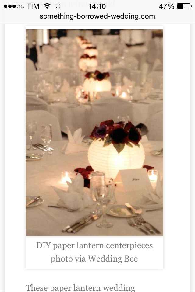 Centrotavola con lanterne di carta - 1