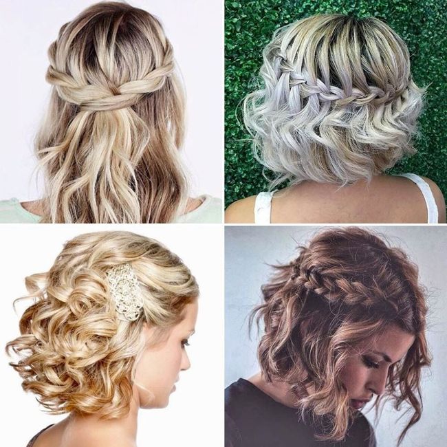 Idee sposa per capelli ricci corti 2