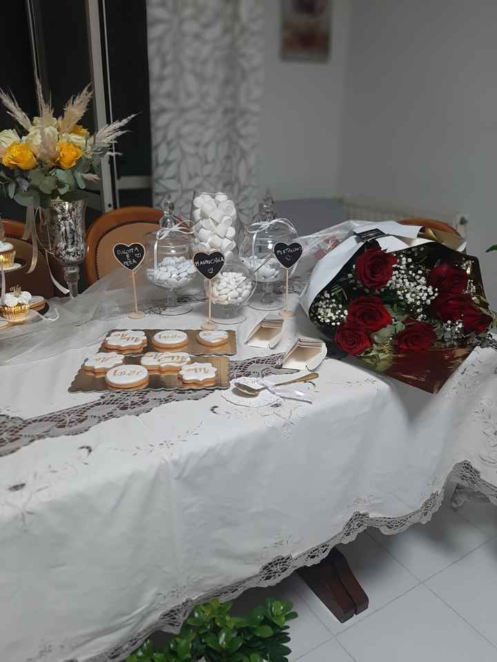 Allestimento tavolo sposa a casa - 1