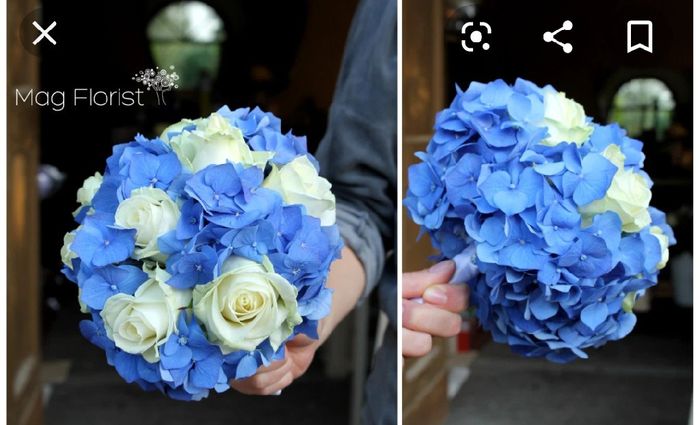Bouquet bianco e blu 3