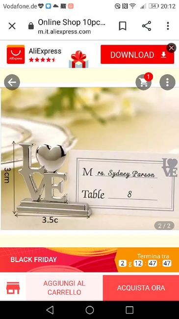 Segnaposto a Tavola, si o No??? 1