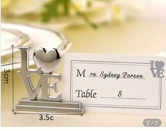 Segnaposto tema amore 2