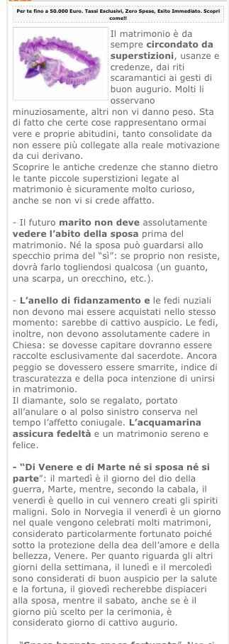 Usanze e superstizioni... Che ne pensate?? - 1